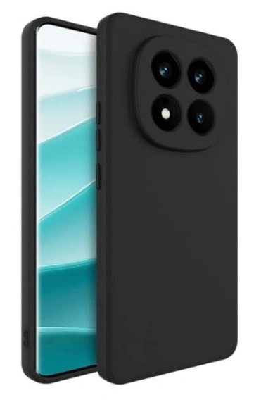 Накладка Silicone Case Redmi Note 14 Pro Plus 5G, Чёрная. Фото 2