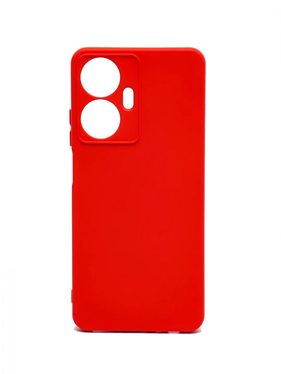 Накладка Silicone Case Logo для Realme C55, Красная. Фото 1