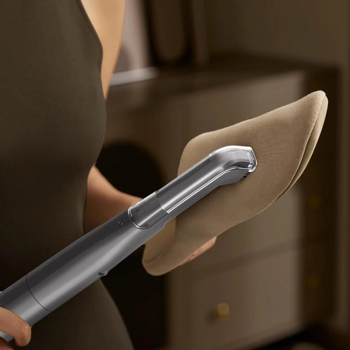 Моющий пылесос для химчистки мебели Deerma DEM-BY700, Зелёный. Фото 7