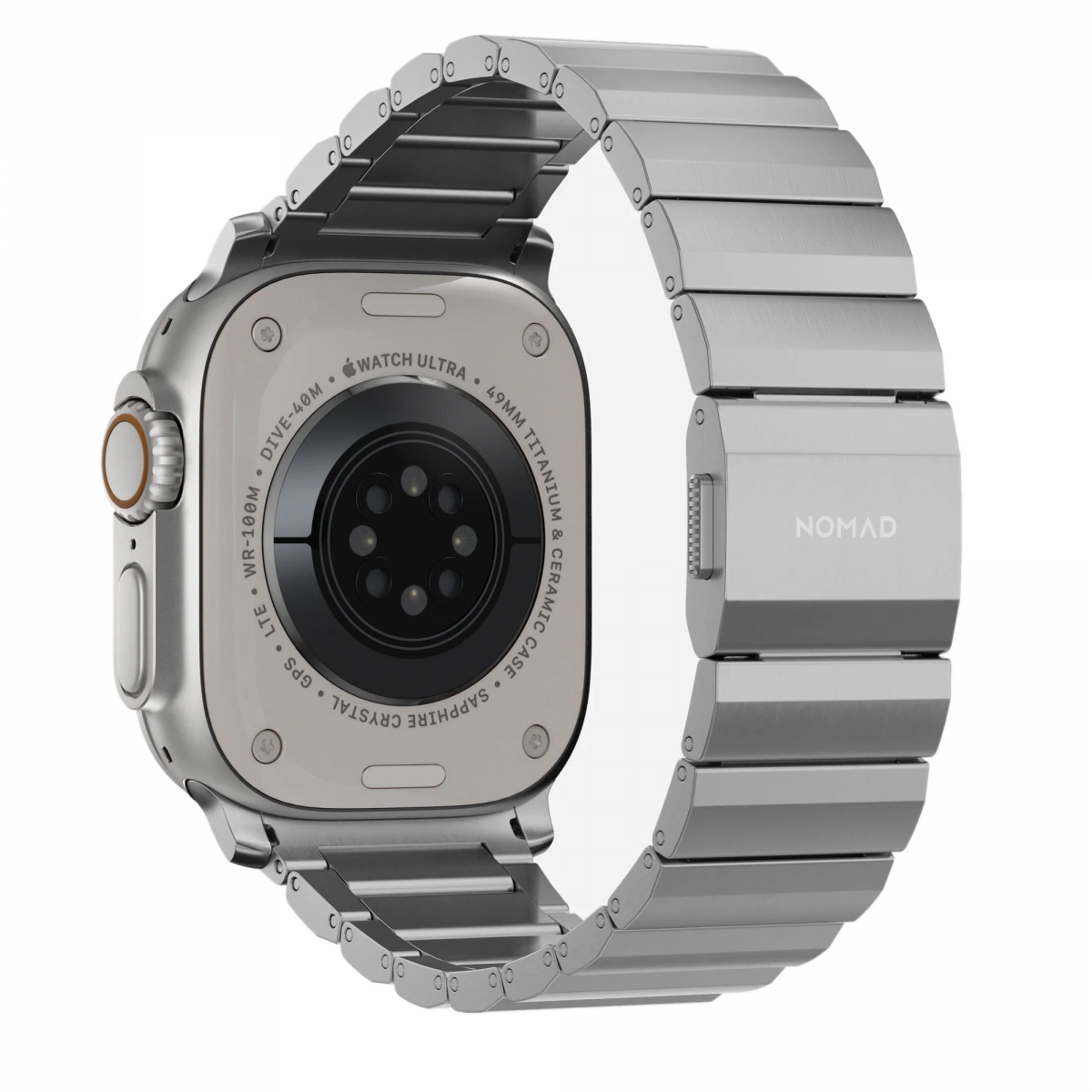 Ремешок Nomad Titanium Band для Apple Watch 42/44/45/46/49мм, Silver (NM1A4HSXT0). Фото 3