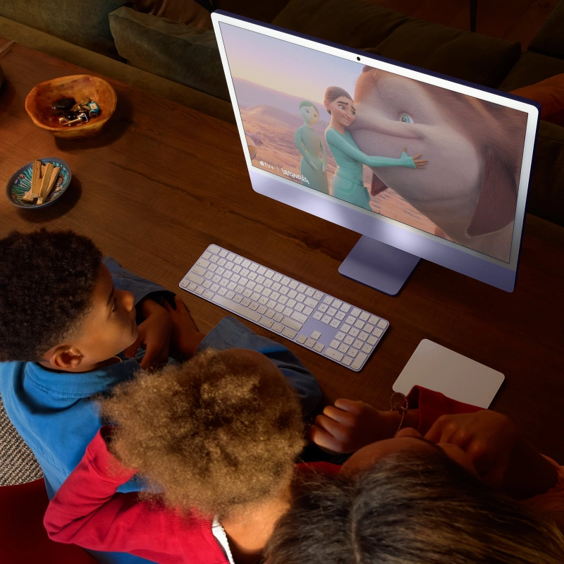 Apple iMac 24" Retina 4,5K, (MWUG3) (M4, 8-ядер CPU, 8-ядер GPU, 16 ГБ, 256 ГБ SSD, 2024), Розовый. Фото 5