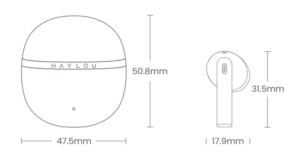 Беспроводные наушники Haylou X1 Plus, Белые. Фото 2