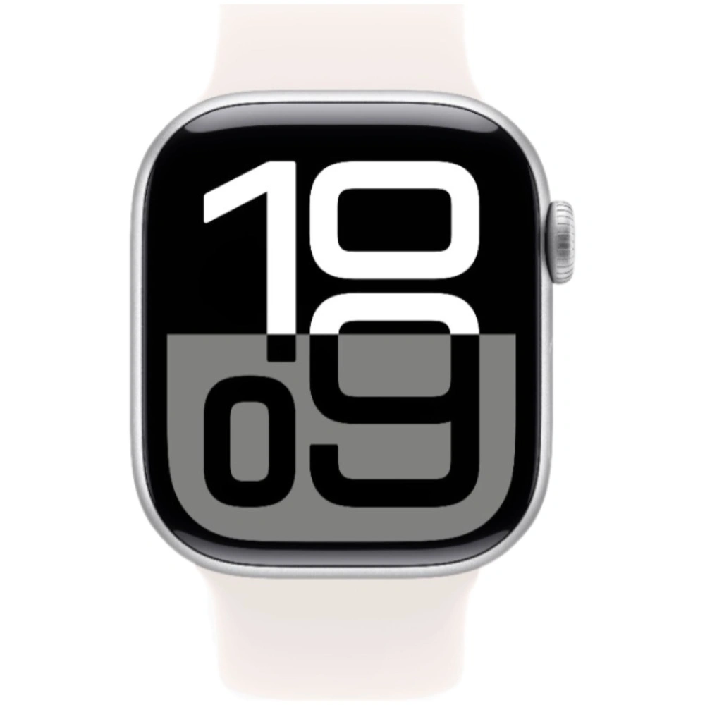 Apple Watch Series 10, 42 мм, серебристый алюминий, Light Blush Solo Loop, размер 0 (MWWW3). Фото 2