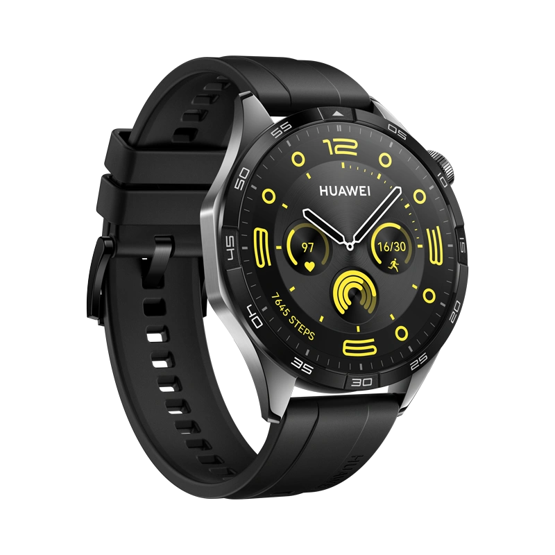 Умные часы Huawei Watch GT 4 46mm, Чёрный/Чёрный фторэластомеровый ремешок (PNX-B19). Фото 4