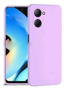 Накладка Silicone Case Logo для Realme 10, Лиловая. Фото 1