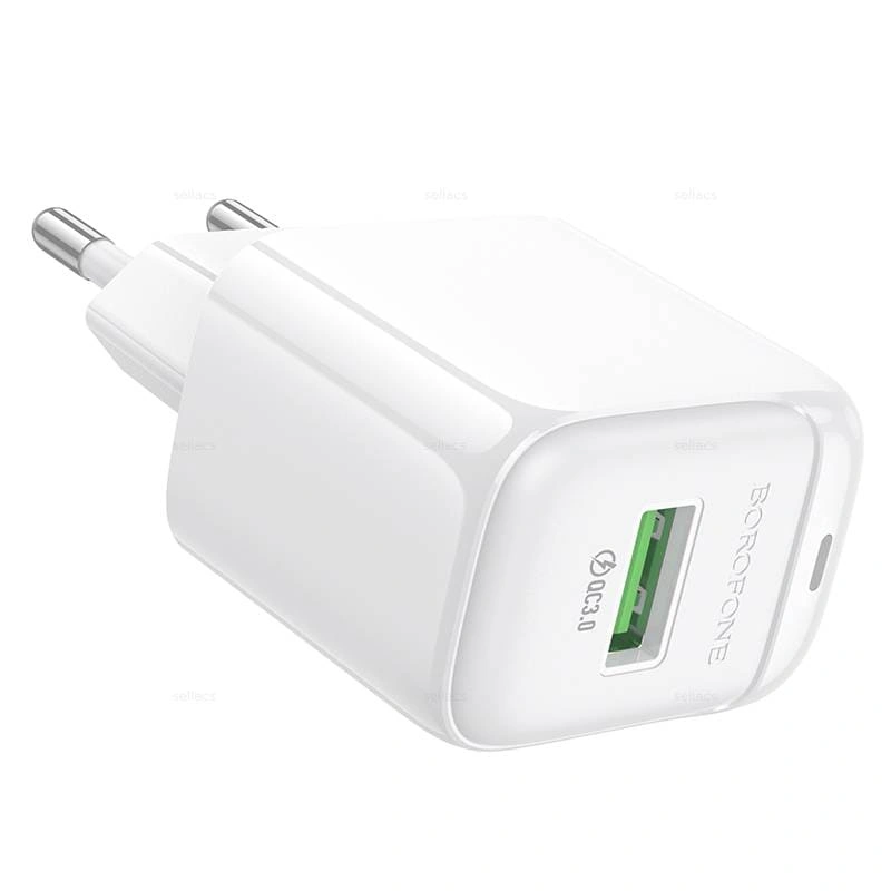 Сетевое зарядное устройство Borofone BAS42A USB-A/18W/QC3.0 charger, Белое. Фото 4