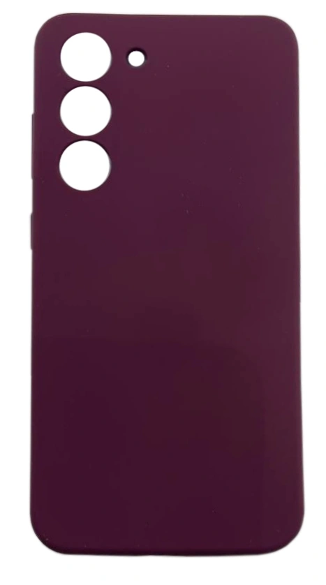 Накладка Silicone Case Logo для Samsung Galaxy S23, Винная. Фото 1