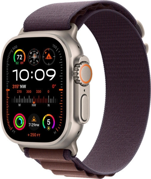 Apple Watch Ultra 2 GPS+Cellular 49mm, ремешок "Indigo Alpine Loop" размер S 130-160 mm (MRER3). Фото 1