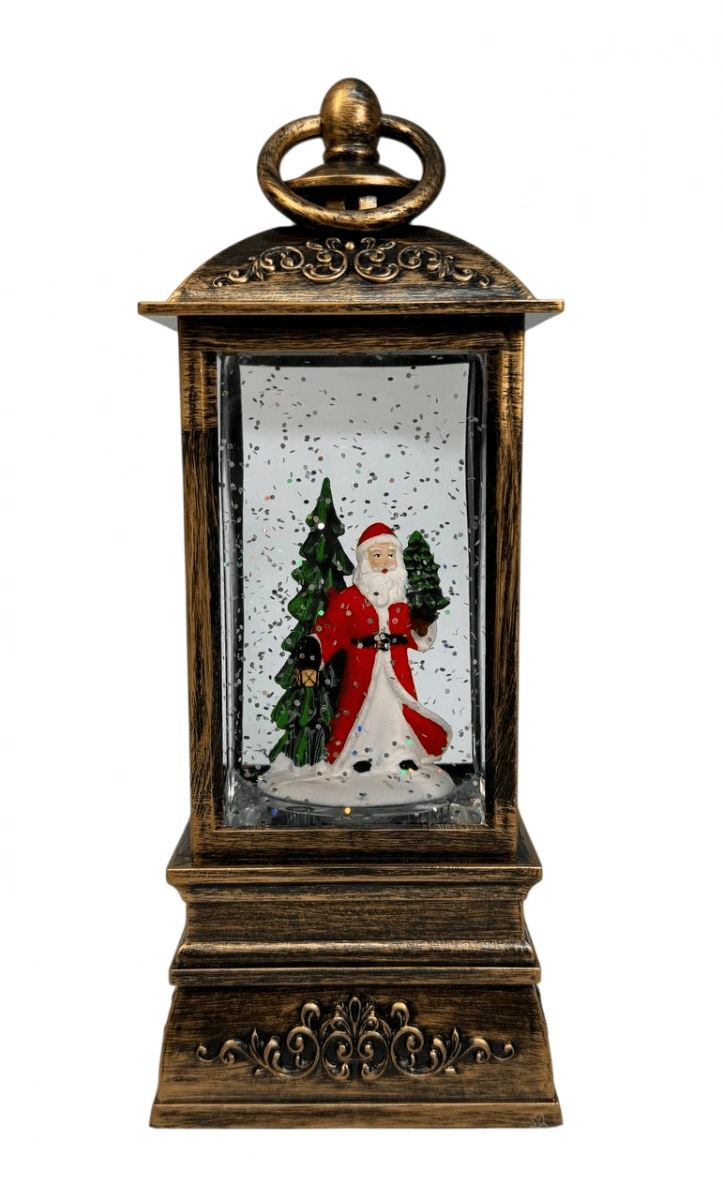 Декоративный светильник Дед мороз с елкой (GG-2515) с музыкой средний. Фото 1