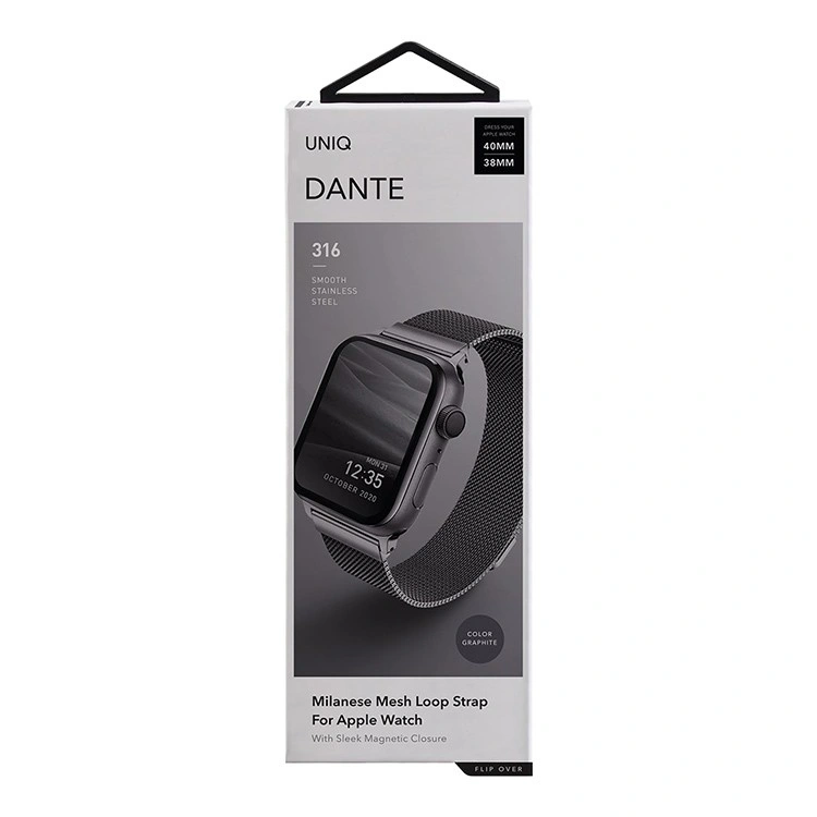 Ремешок Uniq Dante Strap Mesh Steel для Apple Watch 38/40/41/42мм, Graphite (40MM-DANGRP). Фото 3