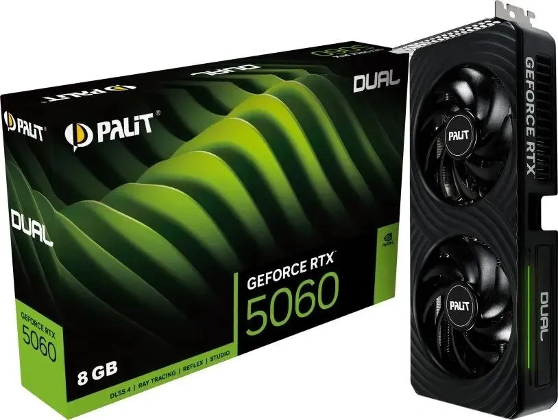 Видеокарта Palit GeForce RTX 5060 Dual 8Гб GDDR7 128 bit PCIe 5.0. Фото 7