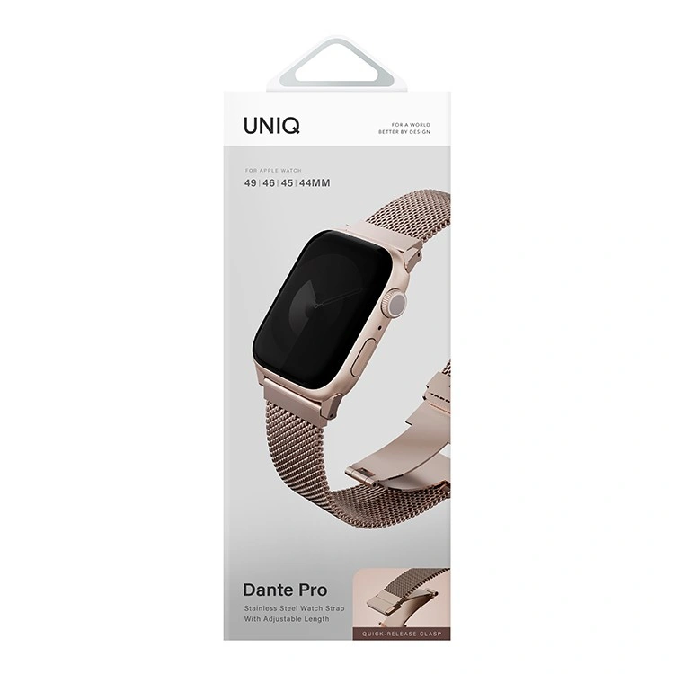 Ремешок Uniq для Apple Watch 44/45/46/49мм Dante PRO Strap Mesh Steel, Metallic Rose (49MM-DANPMRSE). Фото 3