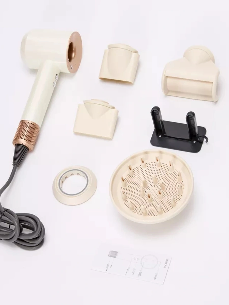 Фен для волос SenCiciMen Hair Dryer HD15, Белый/матовое золото (5 насадок). Фото 3