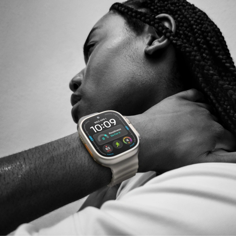 Умные часы Apple Watch Ultra 4 (2026) GPS+Cellular 49мм, Натуральный титановый корпус, ремешок "Пустынная альпийская петля" размер L 165-210 мм (MJAG4). Фото 6