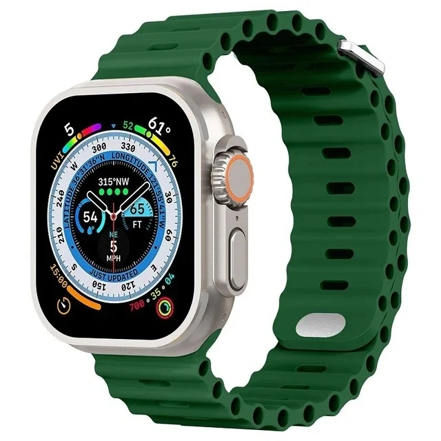 Ремешок Ocean Silicone для Apple Watch 44/45/46/49мм, Clover. Фото 1