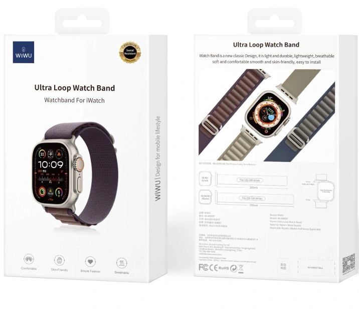 Ремешок Wiwu Ultra Loop для Apple Watch 44/45/46/49мм, Olive (Wi-WB007). Фото 2
