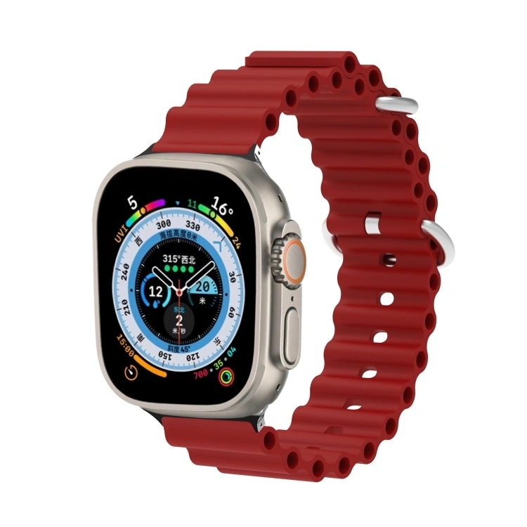 Ремешок Ocean Silicone для Apple Watch 44/45/46/49мм, Винный. Фото 1