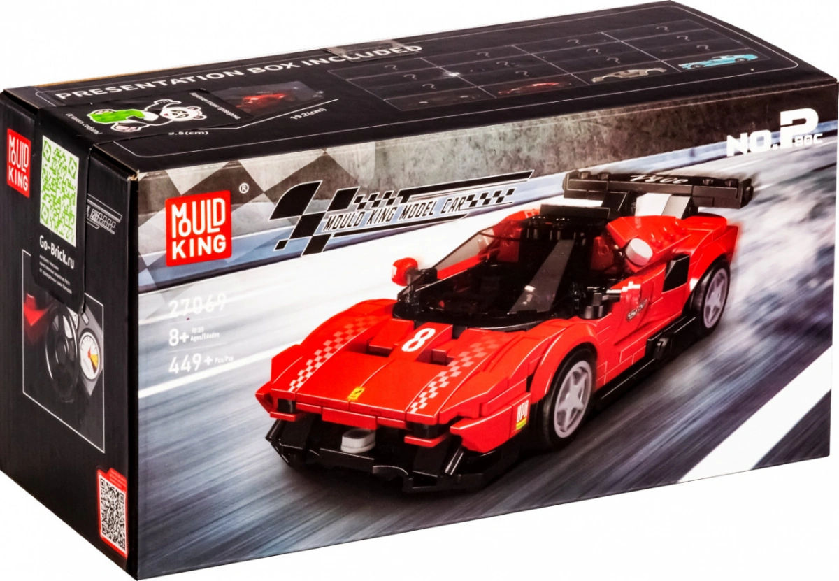 Конструктор Mould King Models 27069. Ferrari P80/C, 449 деталей. Фото 3