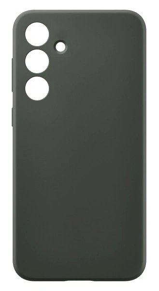 Накладка Silicone Case Logo для Samsung Galaxy S24, Тёмно-зелёная. Фото 1