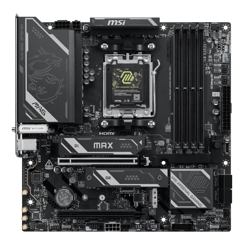 Материнская плата MSI B850M GAMING PRO MAX (AM5, mATX). Фото 1