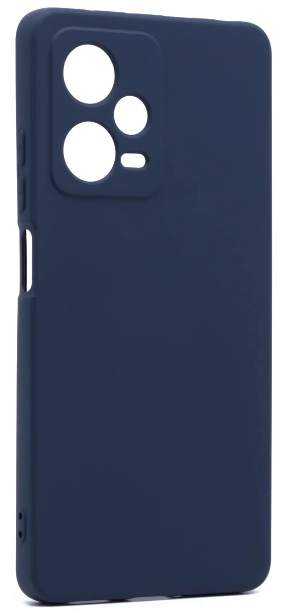 Накладка Silicone Case Logo для Redmi Note 12 Pro, Тёмно-синяя