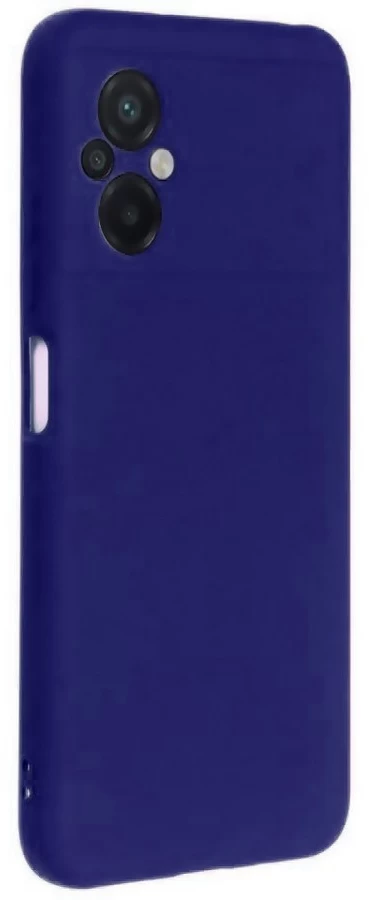 Накладка Silicone Case Logo для Poco M5 4G, Тёмно-синяя
