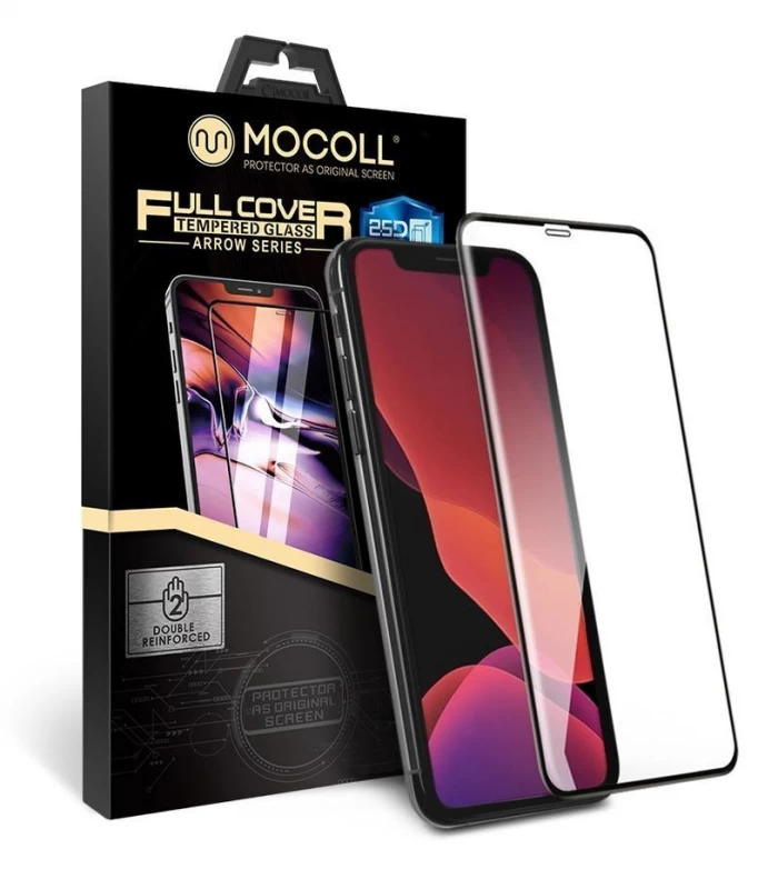 Защитное стекло Mocoll 2.5D Arrow Series для iPhone 11/ iPhone XR полноразмерное, Чёрное