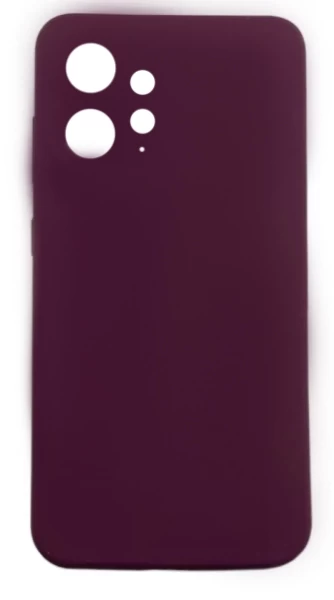 Накладка Silicone Case Logo для Redmi Note 12 4G, Винная