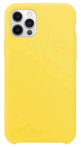 Накладка Silicone Cover для iPhone 12 Pro Max, Желтая