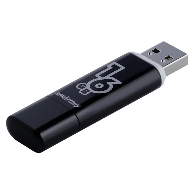Накопитель SmartBuy 16GB Glossy USB 2.0 (SB16GBGS-K)