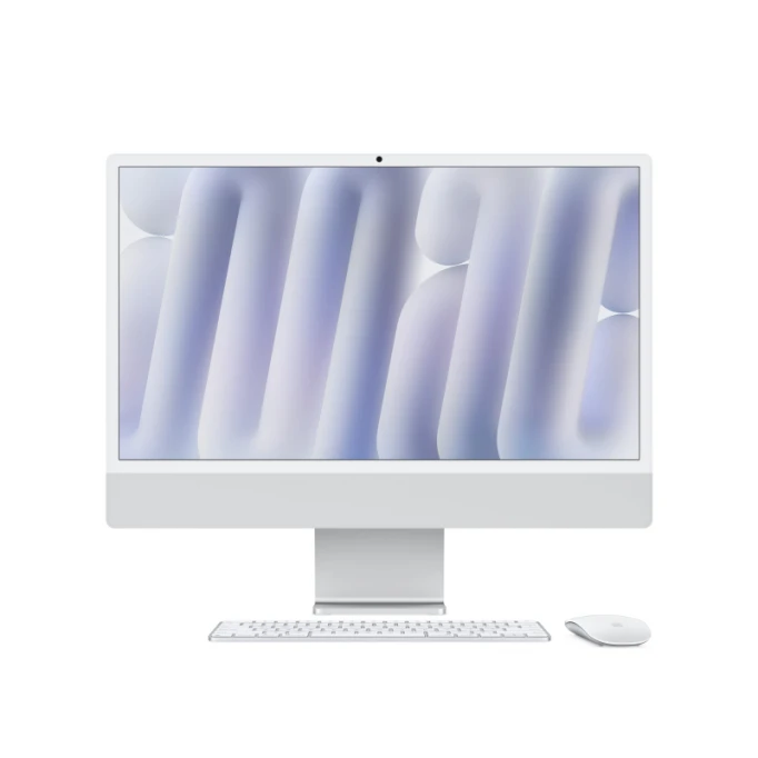Apple iMac 24" Retina 4,5K, (MWUV3) (M4, 10C CPU, 10C GPU, 16 ГБ, 512 ГБ SSD, 2024), Silver