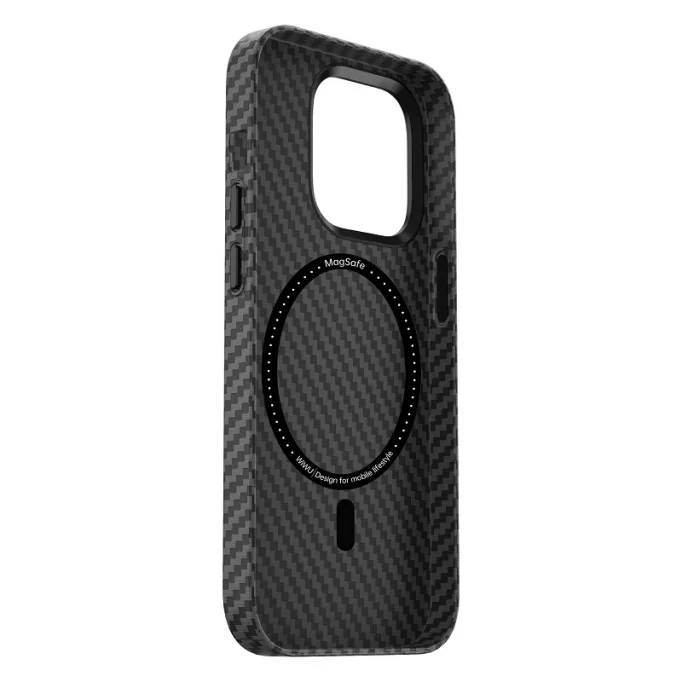 Накладка Wiwu Carbon with MagSafe для iPhone 14 Pro Max, Чёрная LCC-107