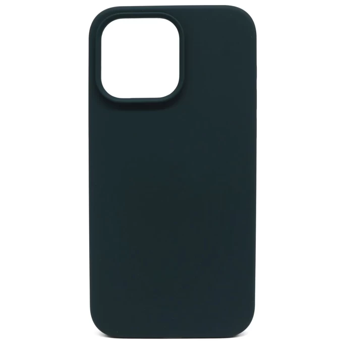 Накладка Silicone Case для iPhone 14 Pro Max, Тёмно-зелёная