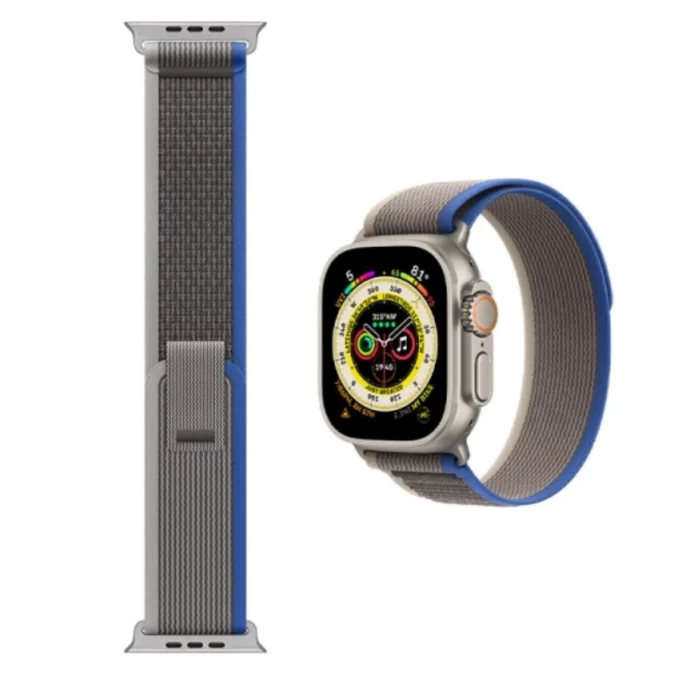 Ремешок Wiwu Trail Loop для Apple Watch 42/44/45/49мм, Blue/Grey