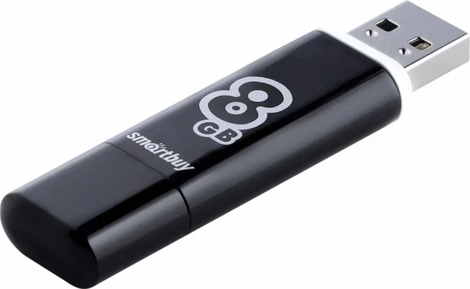 Накопитель SmartBuy 8GB Glossy USB 2.0 (SB8GBGS-K)