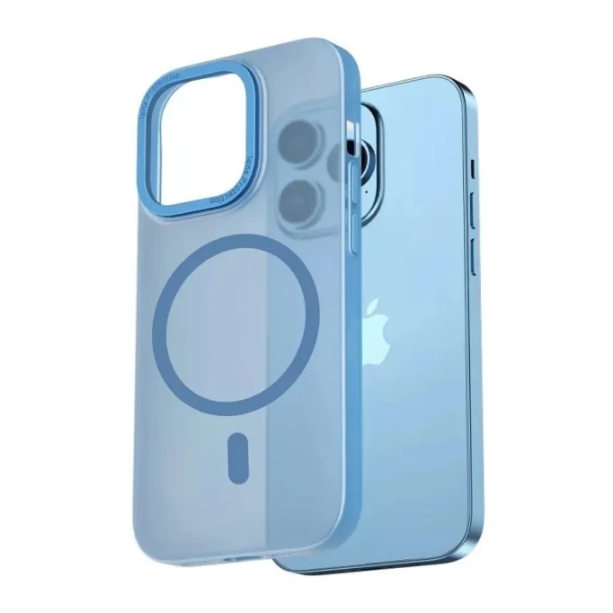 Накладка Wiwu Ultra slim Crystal phone case для iPhone 14 Plus, Тонированный синий MCC-103