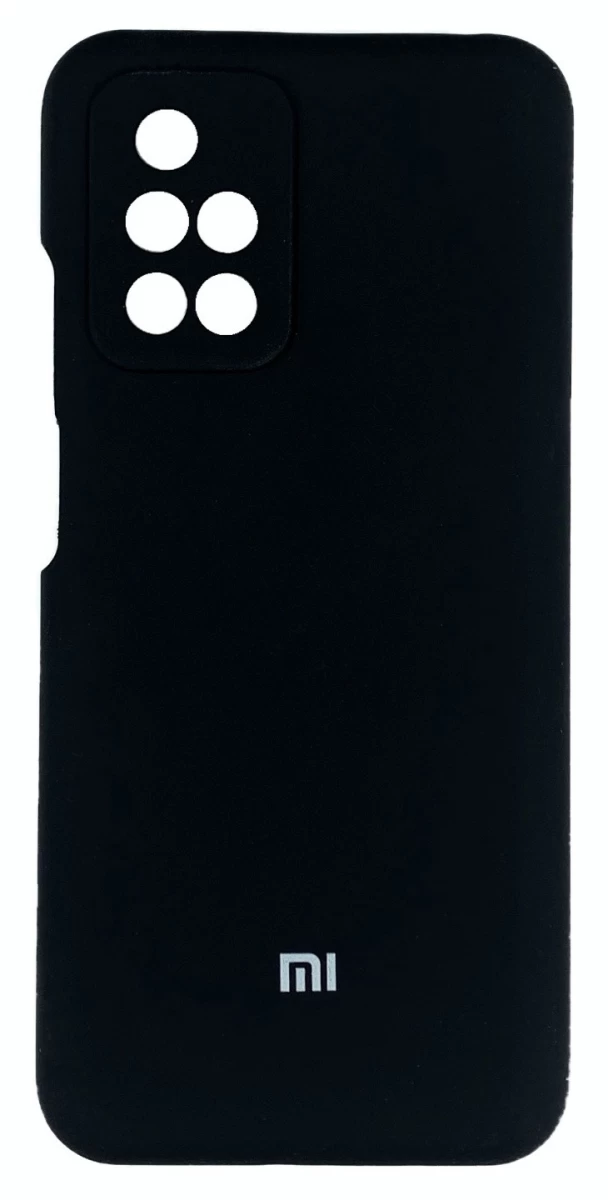 Накладка Silicone Case Logo для Redmi 10, Чёрная
