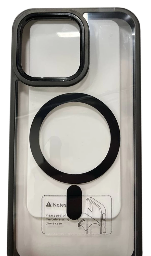 Накладка Clear Frame With MagSafe для iPhone 14 Pro Max, Чёрная