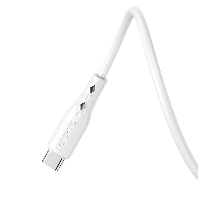 Кабель Borofone BX48 USB 3.0A Type-C 1m ПВХ, Белый