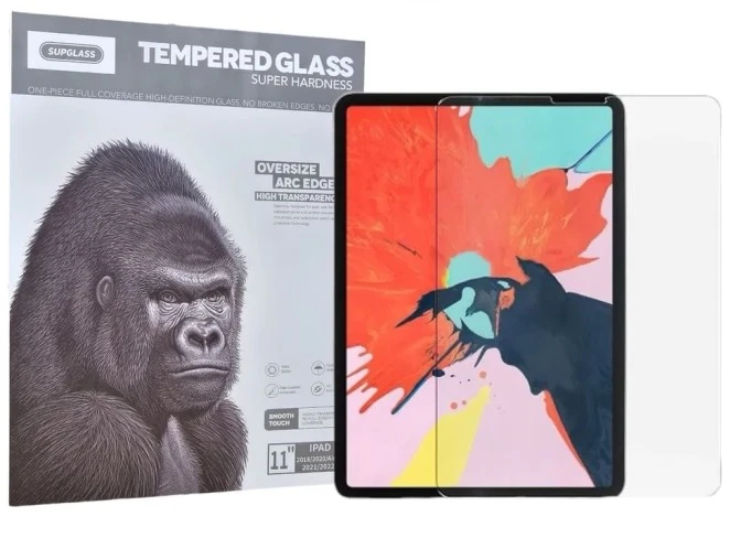Защитное стекло SupGlass для iPad 11" (2018-2022) Tempered Glass Super Hardness 9D XC-20, Прозрачное