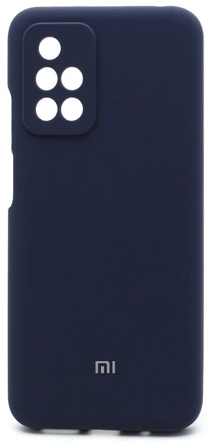 Накладка Silicone Case Logo для Redmi 10, Тёмно-синяя