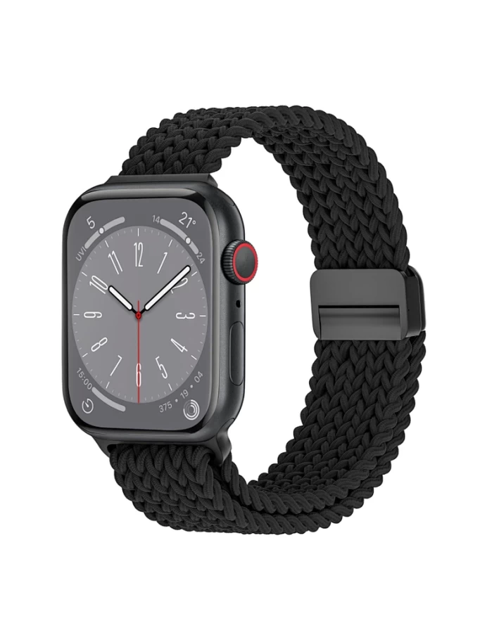 Ремешок Wiwu Nylon Braided Magnetic для Apple Watch 42/44/45/49мм, Чёрный (Wi-WB004)