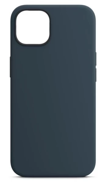 Накладка Silicone Case для iPhone 14 Pro Maх, Тёмно-синяя