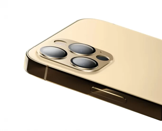 Защитное стекло Mocoll для камеры 2.5D iPhone 12 Pro Max, Золотое