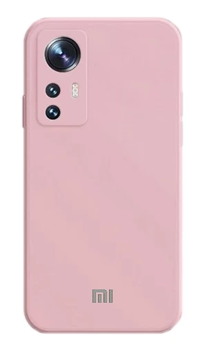 Накладка Silicone Case Logo для Xiaomi 12 Lite, Пудровый