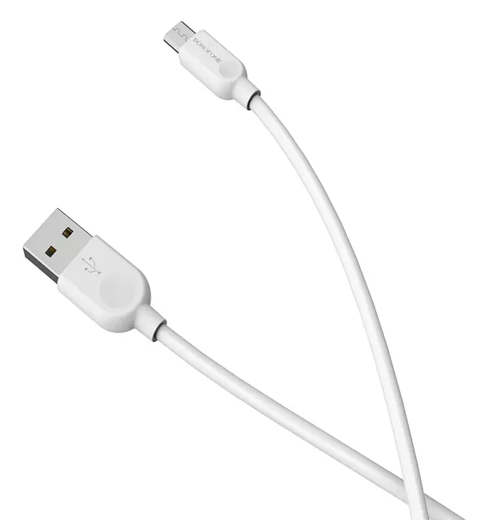 Кабель Borofone BX14 LinkJet Micro USB 2m, Белый