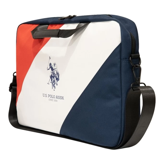 Чехол-Сумка U.S. Polo Assn. Computer Bag Double horse Tricolor для ноутбуков 15", Синий, белый, красный (USCB15PSO3)