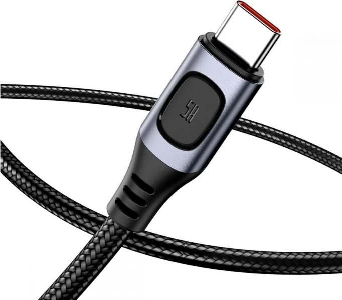 Кабель Baseus Flash Multiple Fast Charge Protocols Convertible Fast Charging Cable USB - Type-C 5A 2m, Серый (CATSS-B0G)