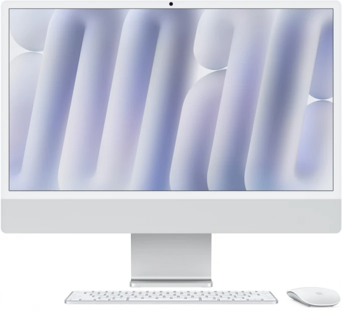 Apple iMac 24" Retina 4,5K, (MWUV3) (M4, 10C CPU, 10C GPU, 16 ГБ, 512 ГБ SSD, 2024), Silver