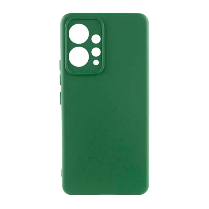 Накладка Silicone Case Logo для Redmi Note 12 4G, Тёмно-зелёная
